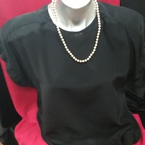 TJW Short Sleeve Black Blouse size 14